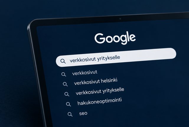 Tabletti, jossa Google-haku 