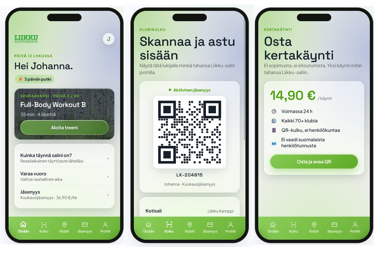 Kuvitus sovellusnäkymistä ja hallintapaneelista NordSurin brändityylissä