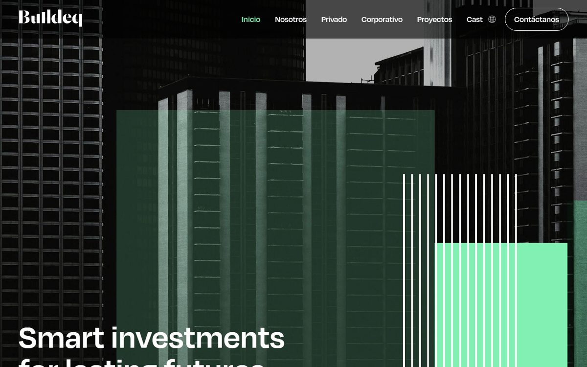 Screenshot of the Bulldeq website